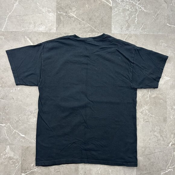 Vintage US Navy Shirt Mens Large Black Aircraft Carrier Military Graphic Tee y2k - Picture 3 of 8